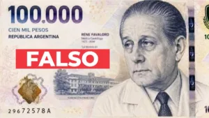 El FALSO billete de $100.000 con la cara de Favaloro: qué hay detrás del rumor
