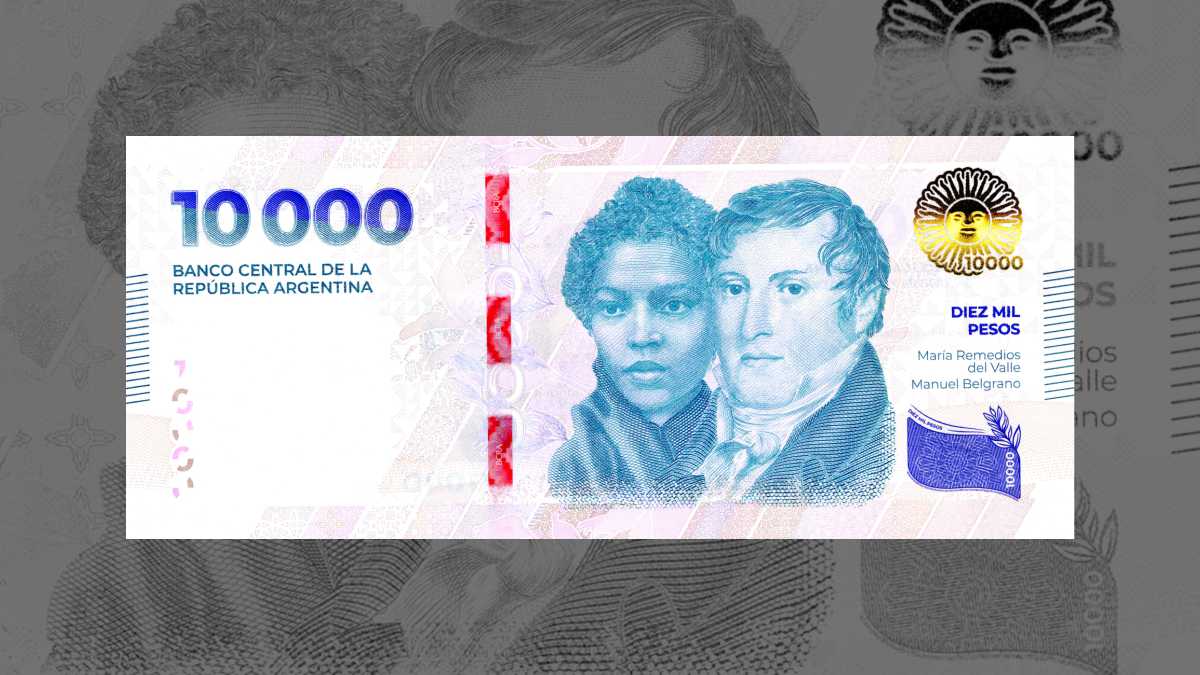 Comienza a circular el BILLETE de $10.000 en Argentina