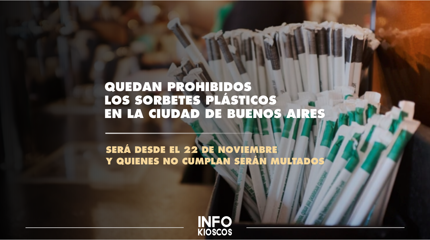 Quedan prohibidos los sorbetes plásticos en la ciudad de Buenos Aires