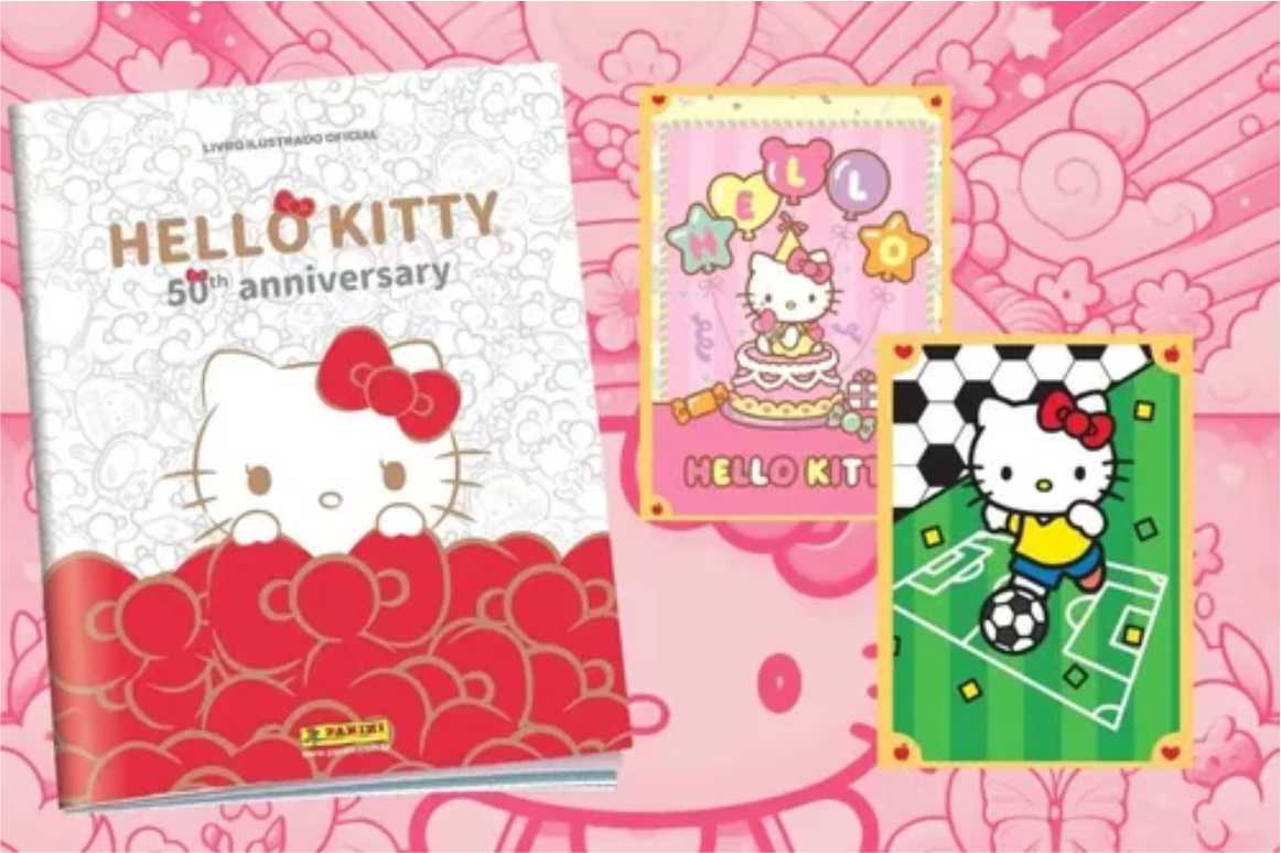 Panini presenta  el nuevo álbum de figuritas  Hello Kitty en su 50 aniversario