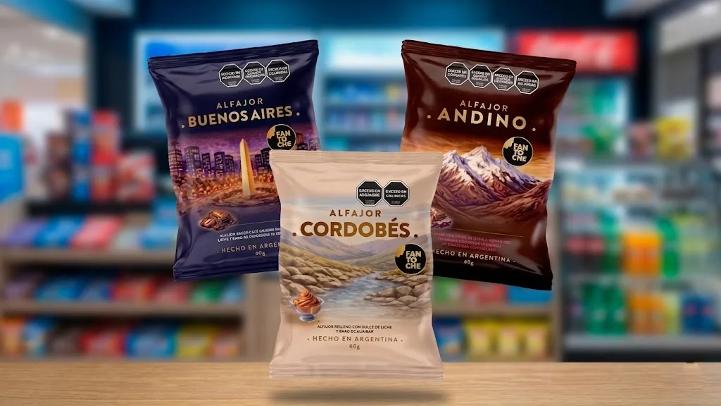 Fantoche ORIGEN los 3 nuevos alfajores: Buenos Aires, Cordobés y Andino