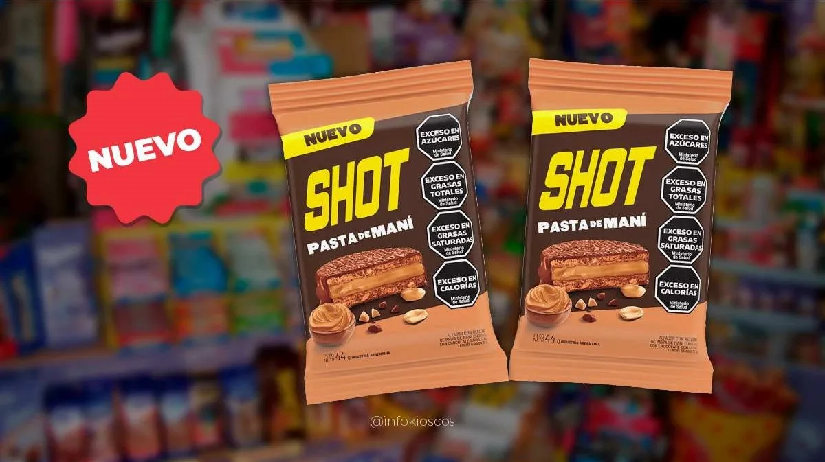 Alfajor Shot con pasta de maní