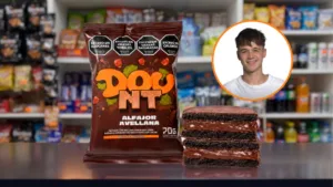 El fenómeno DOU se expande: Benja Calero lanzó el nuevo alfajor DOU NT de avellanas