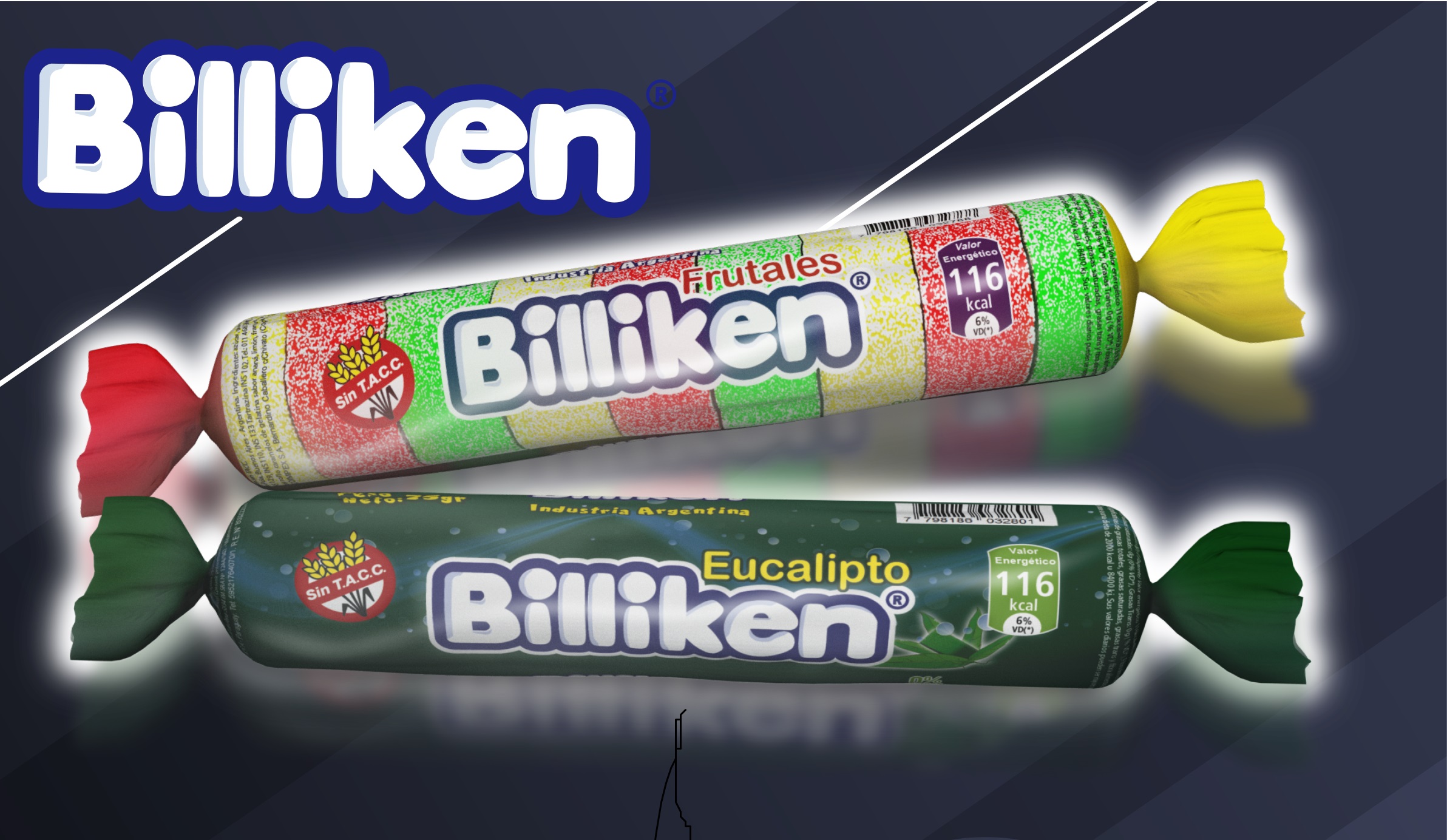 Nuevos rollos de goma Billiken y caramelos Yum Yum