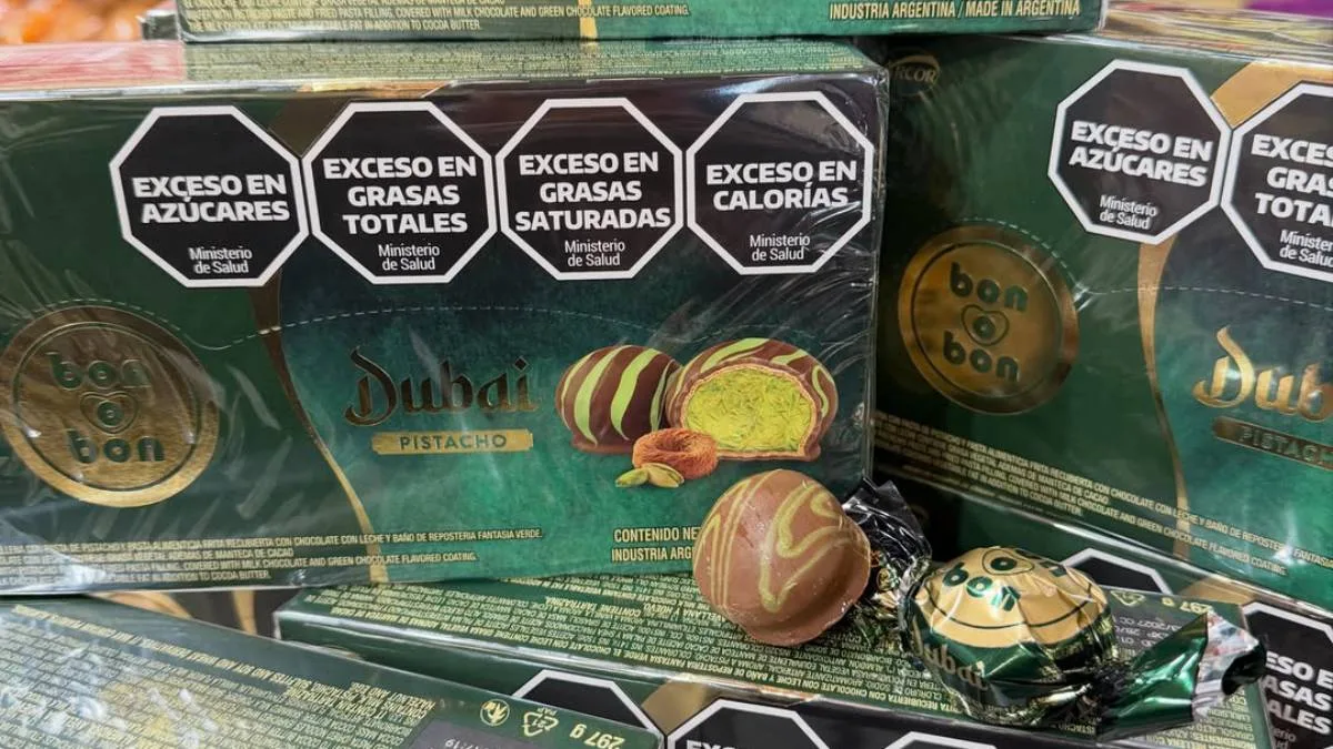 Pistacho y chocolate: El nuevo Bon o Bon «estilo Dubai» que ya se fabrica en Argentina