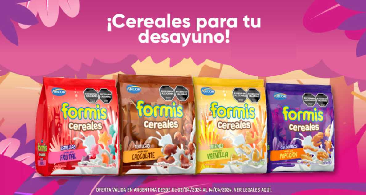 Arcor lanza los nuevos Formis Cereales: una aventura de sabores en cada paquete