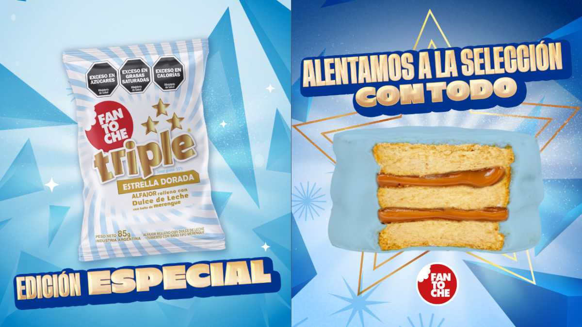 Nuevo Fantoche Estrella Dorada, el alfajor para alentar a la Selección en la Copa América