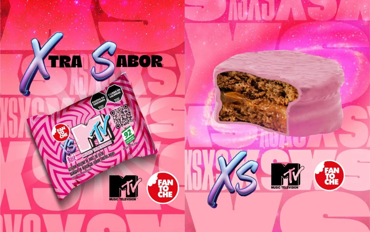 Nuevo alfajor Fantonche Mini XS junto a MTV