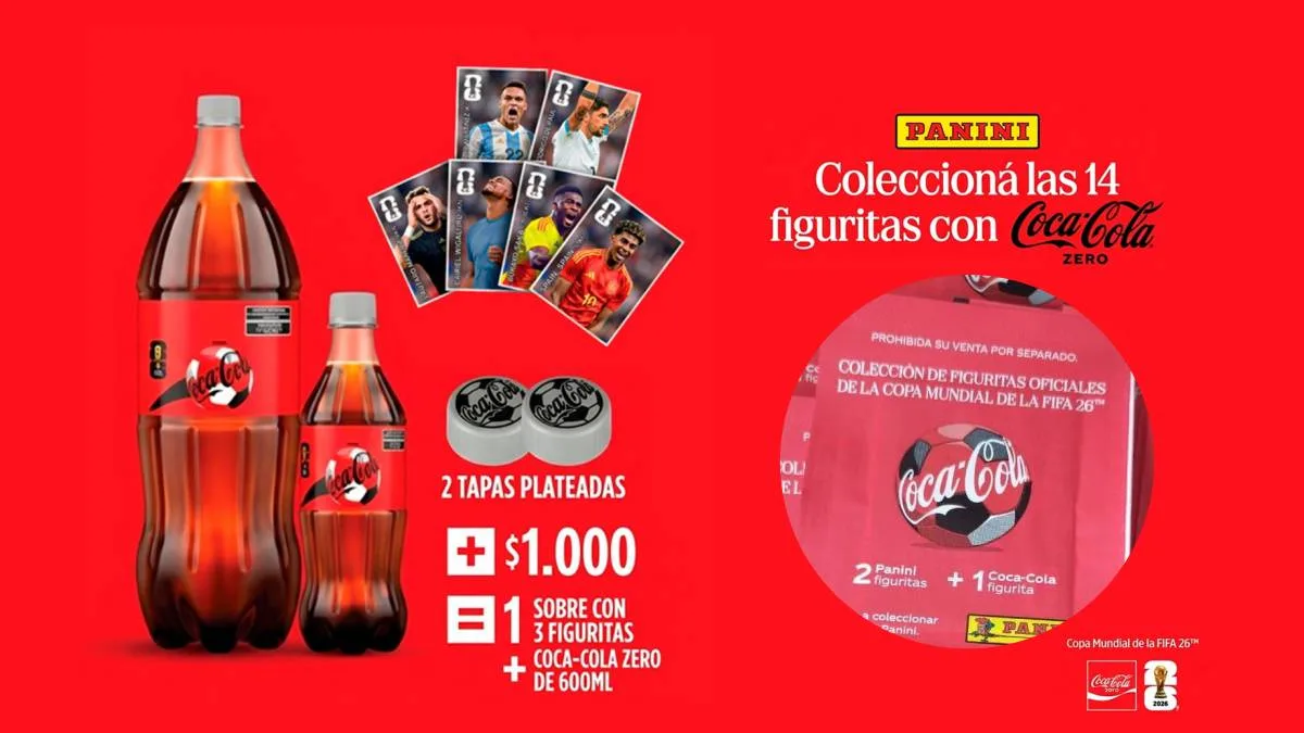 MUNDIAL: Canjeá tu tapas Coca-Cola por figuritas y una gaseosa