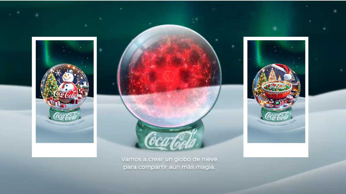 Coca-Cola lanza una experiencia mágica para las fiestas: crea tu propio globo de nieve virtual
