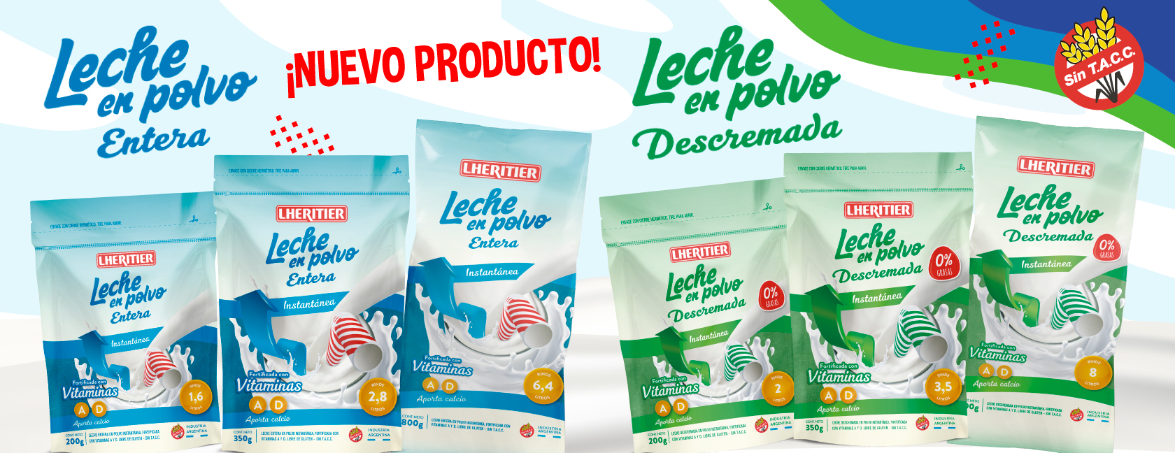 Nuevas leches en polvo de Lheritier