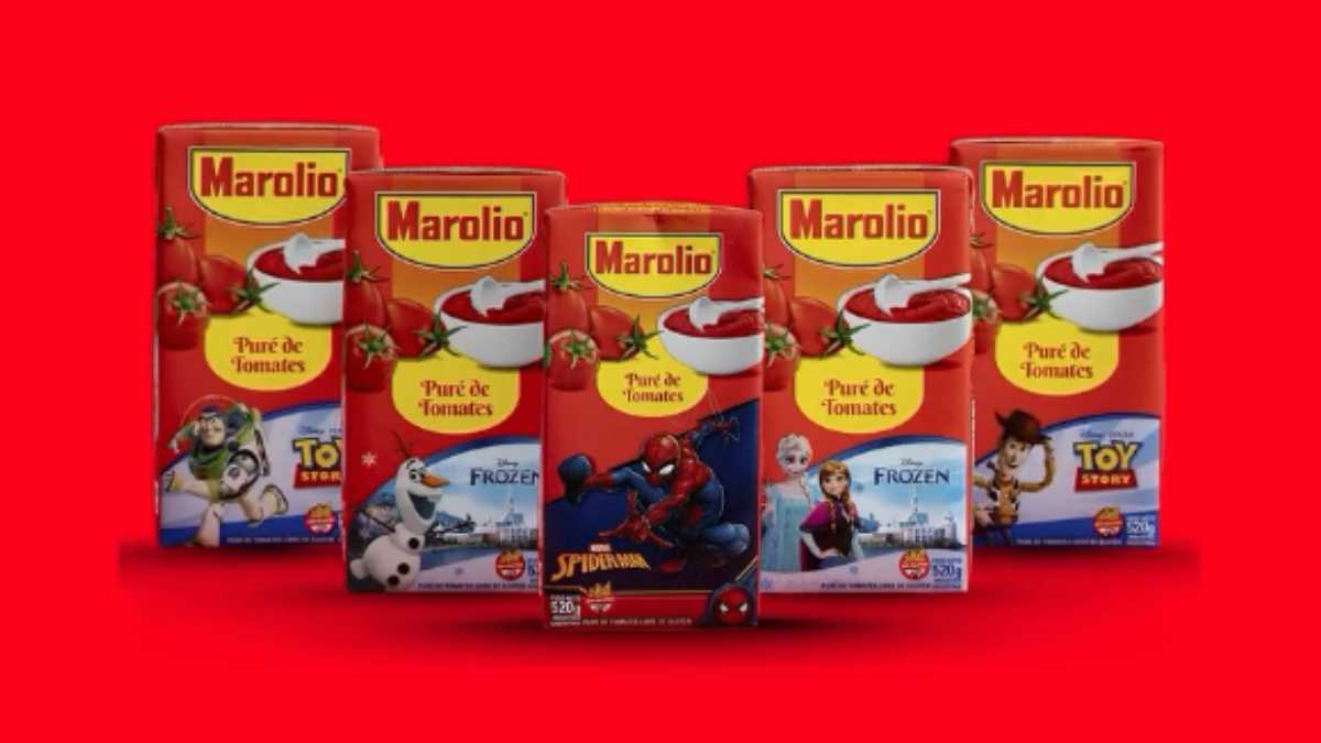 Marolio presenta su nueva línea de puré de tomates con personajes de Disney