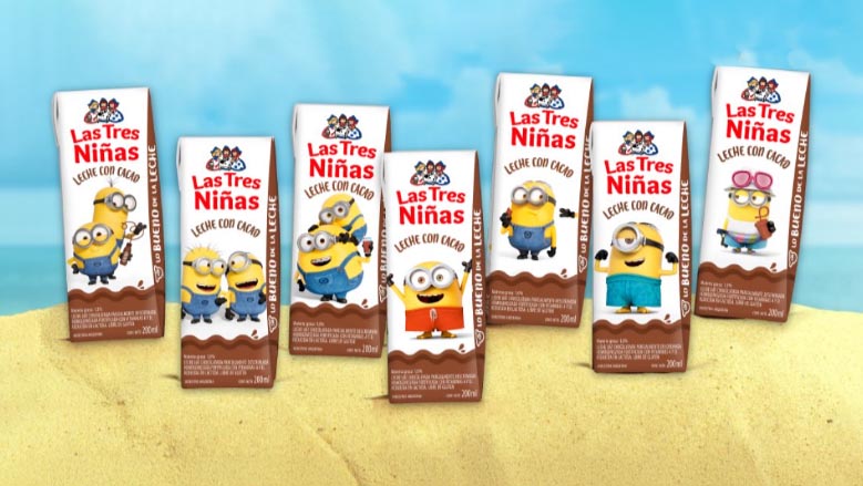 Las Tres Niñas presenta la nueva colección Minions para su leche con cacao