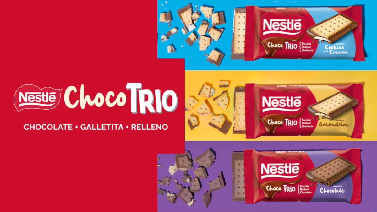 Nestlé lanza ChocoTRIO: la combinación perfecta entre chocolate, relleno y galletita