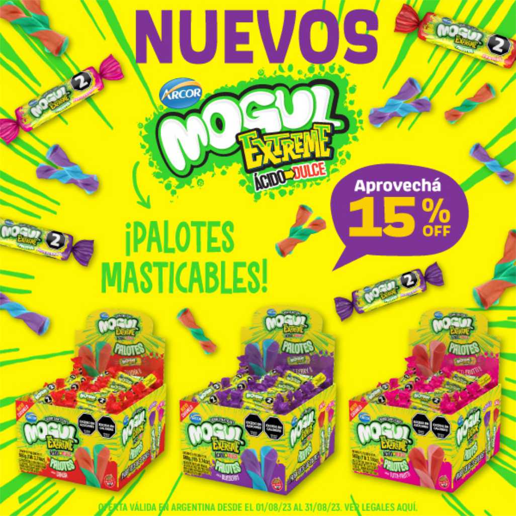Nuevos Caramelos Mogul Extreme Palotes