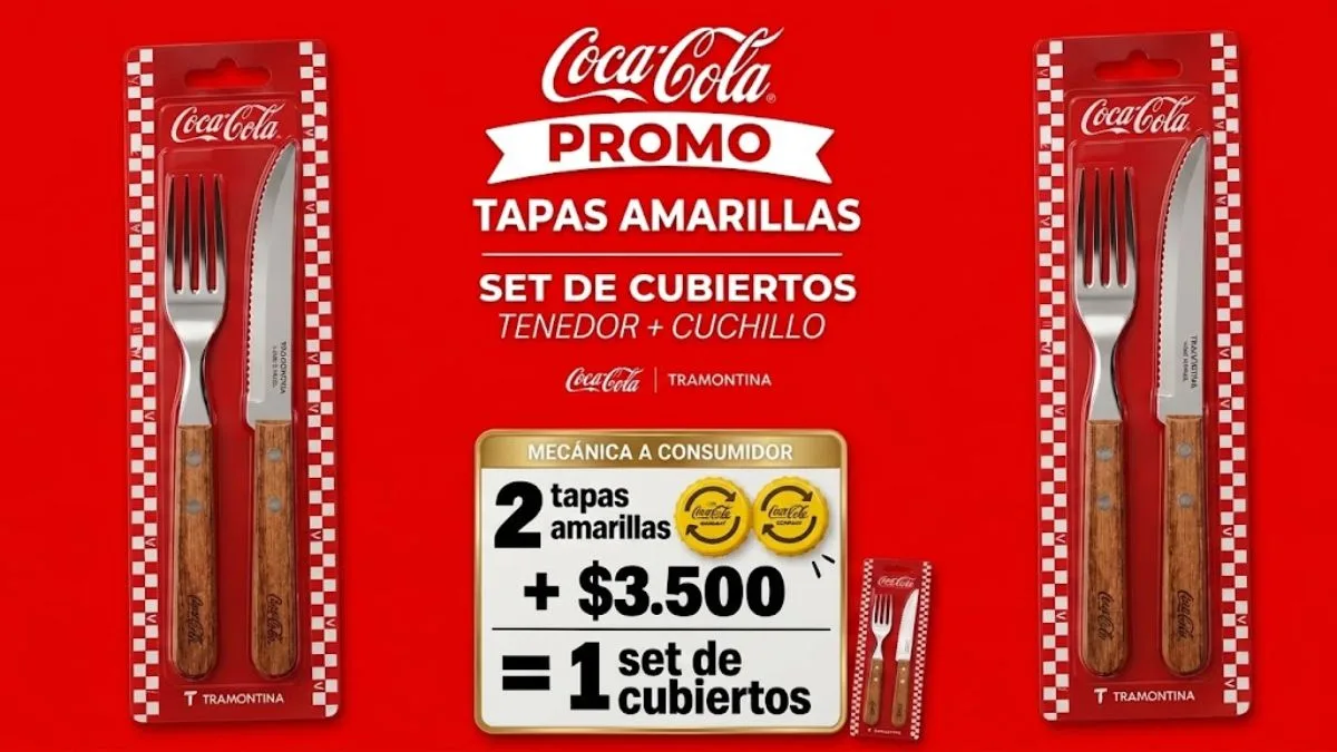 Promo de Coca-Cola TAPAS AMARILLAS: cómo conseguir los nuevos cubiertos Tramontina