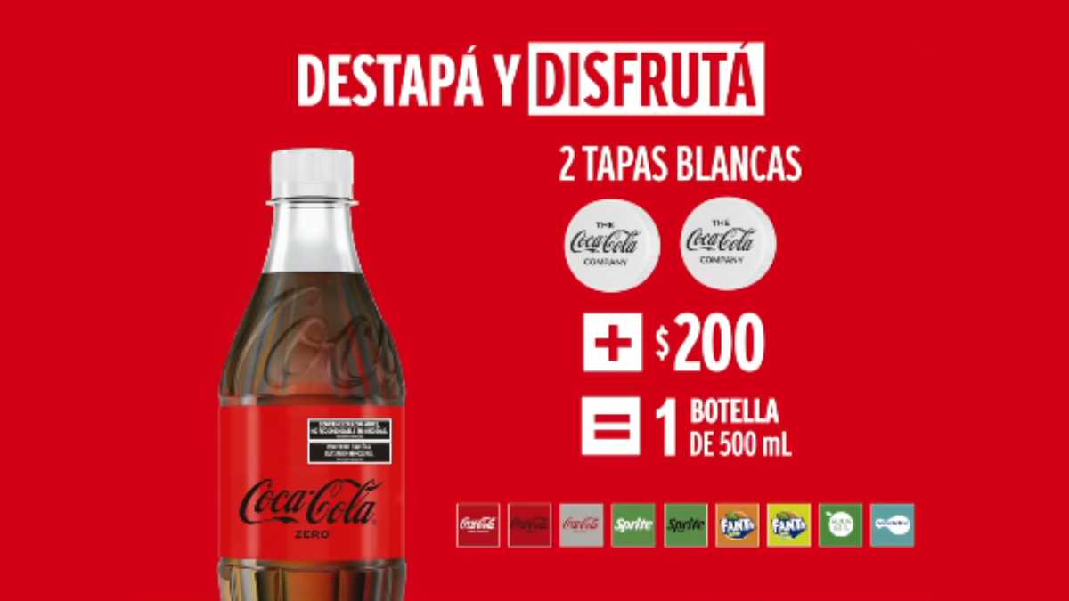 Promo Coca Cola tapas BLANCAS 2025