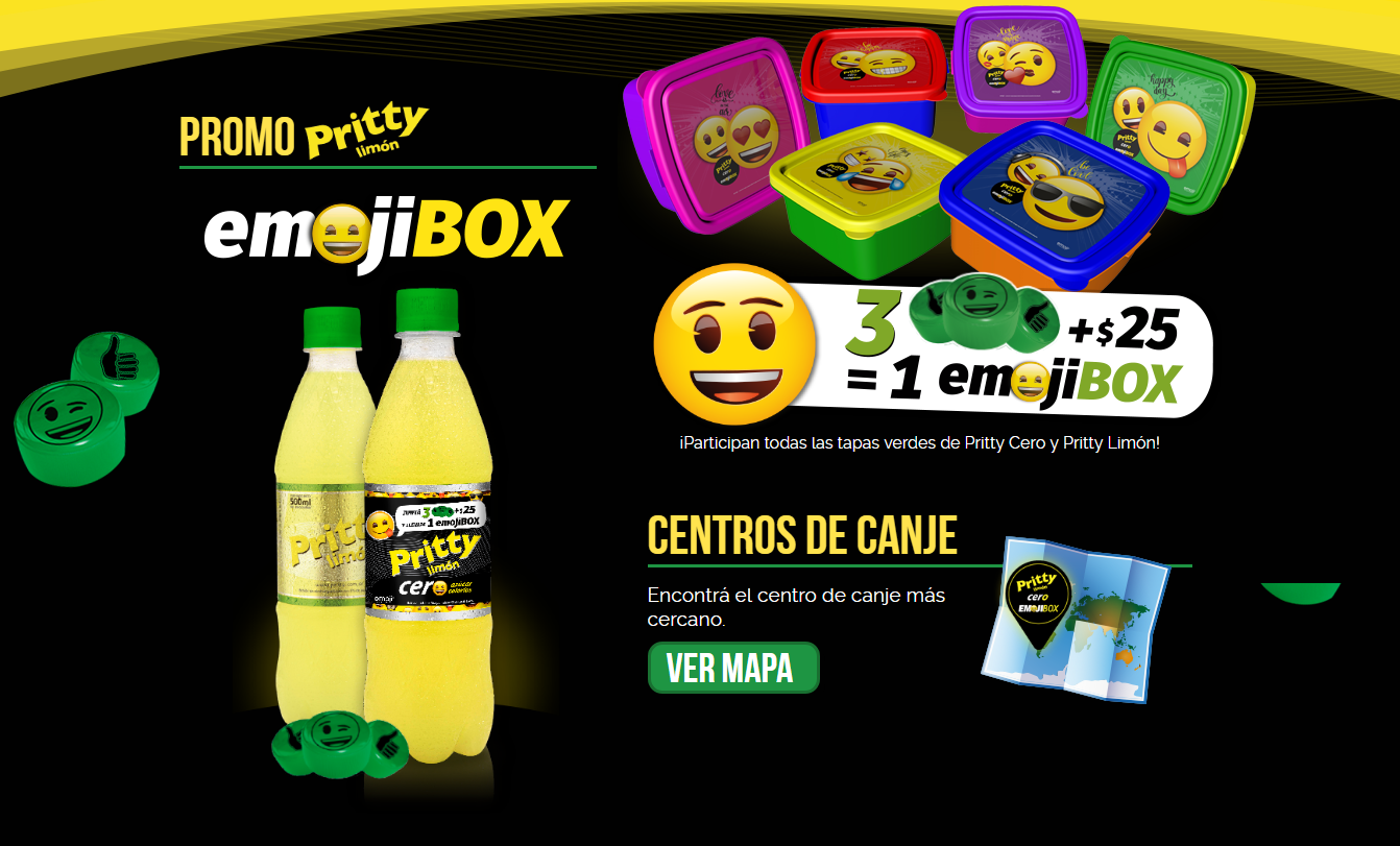 Promo Pritty Emojibox  Tapas Verdes - Infokioscos®