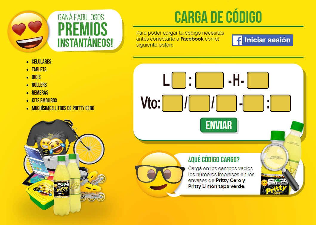 Promo Pritty Emojibox | Cargá tu código