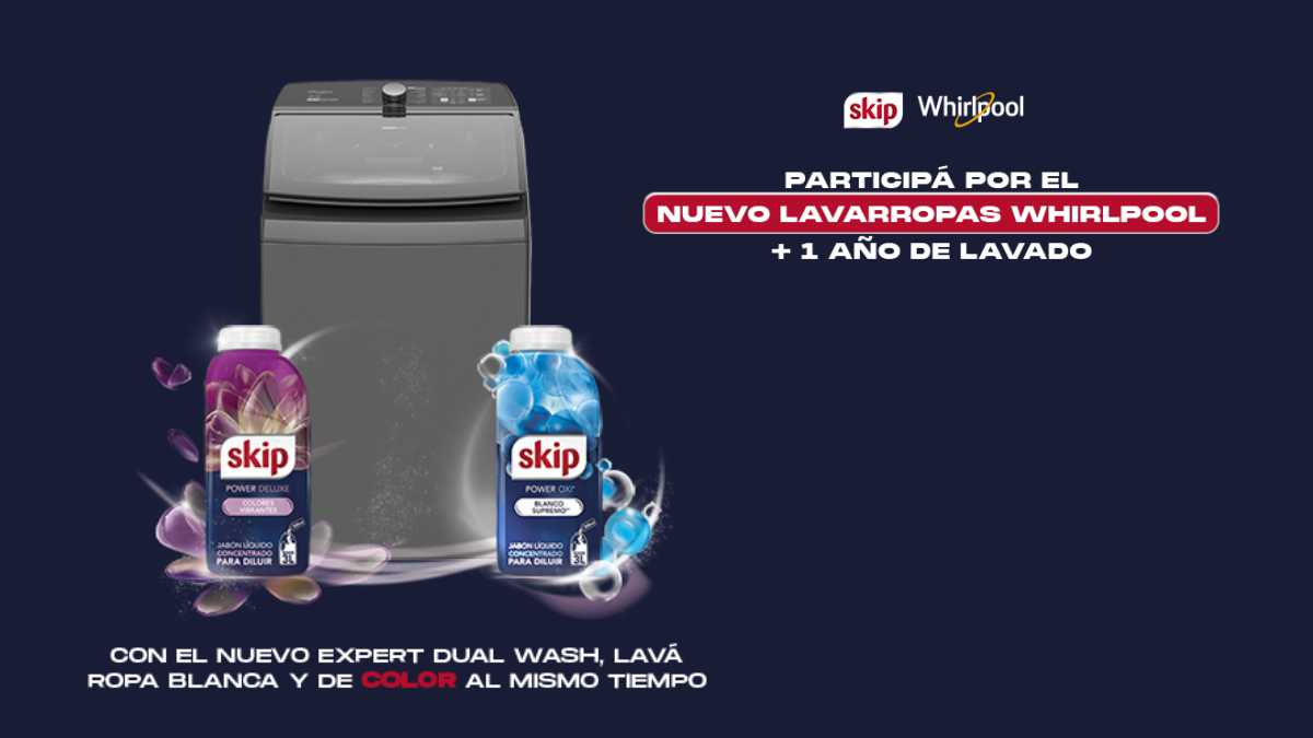 Participá en la promo Skip y ganate un lavarropas Whirlpool