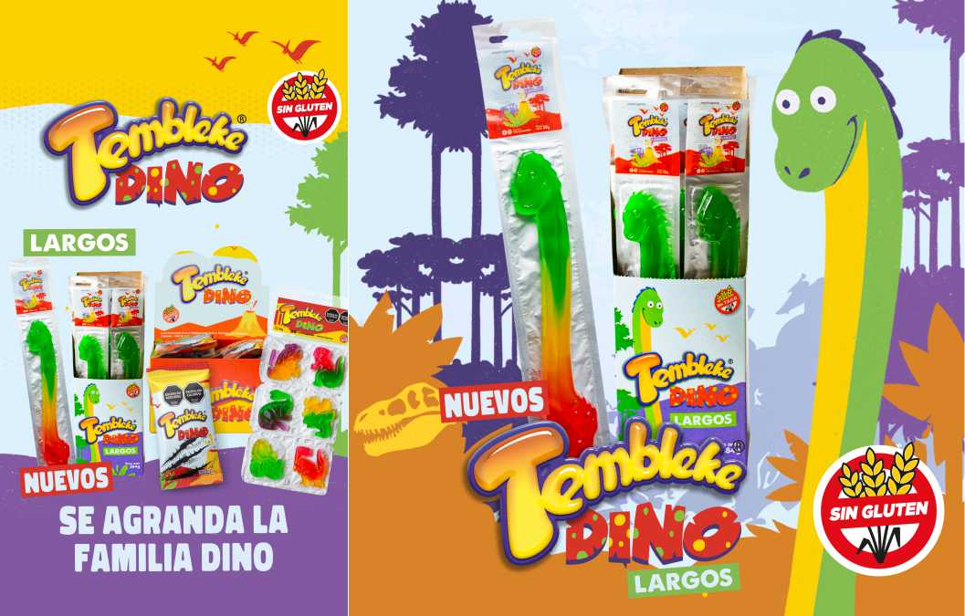 Descubrí el nuevo Tembleke «Dino Largo» de Planeta Dulce: diversión jurásica en forma de gelatina