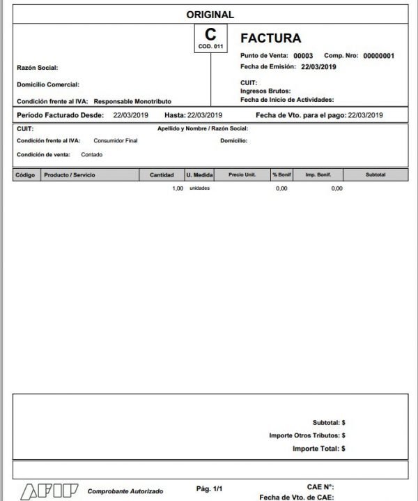 Como Hacer Factura Electronica Afip - Image to u