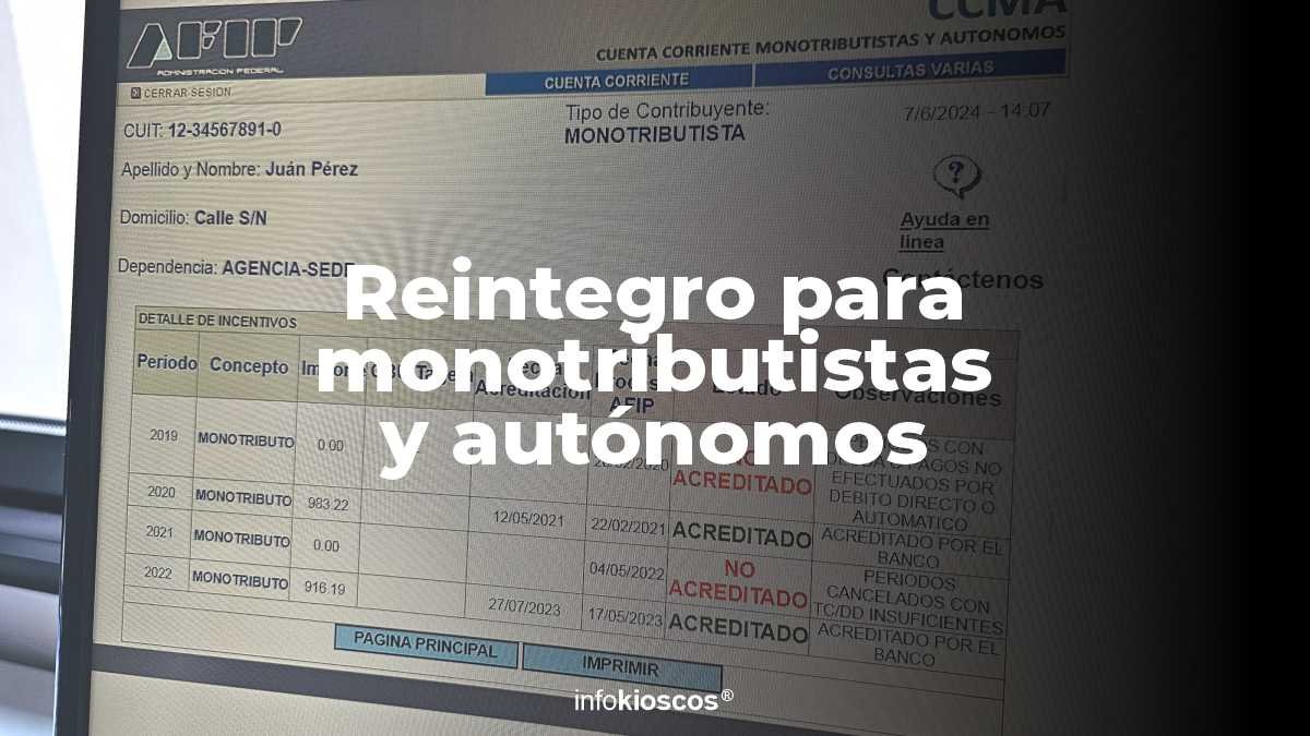 AFIP: Reintegro A Monotributistas Y Autónomos. Cuáles Son Los ...