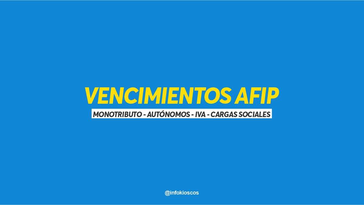 AFIP Todos los vencimientos de marzo 2024 Infokioscos®